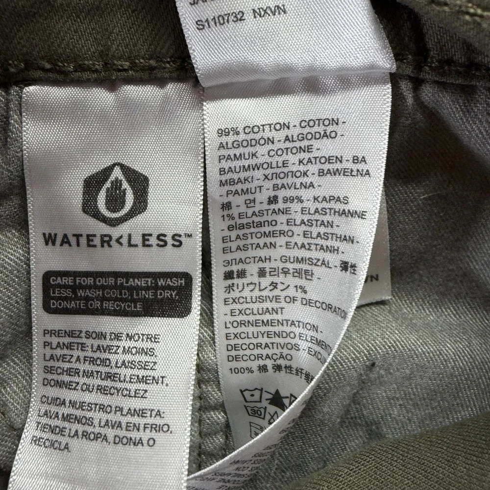 Levi's 505 Jeans Mens 34x30 Green Cotton Denim Straight Workwear Travel Stretch